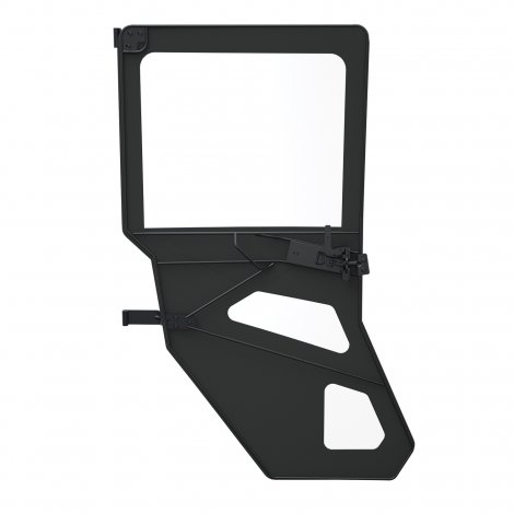 Polaris Zip Window Doors - Rear - Canvas - Black # 2883634